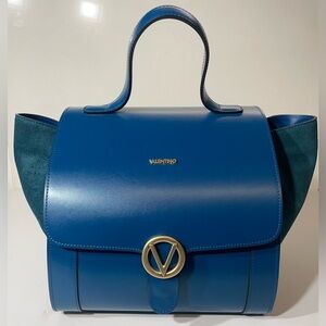 Valentino Teal and Navy Satchel